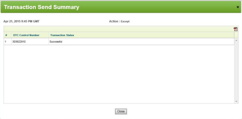 Transaction Send Summary