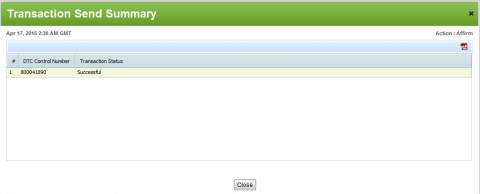 Transaction Send Summary